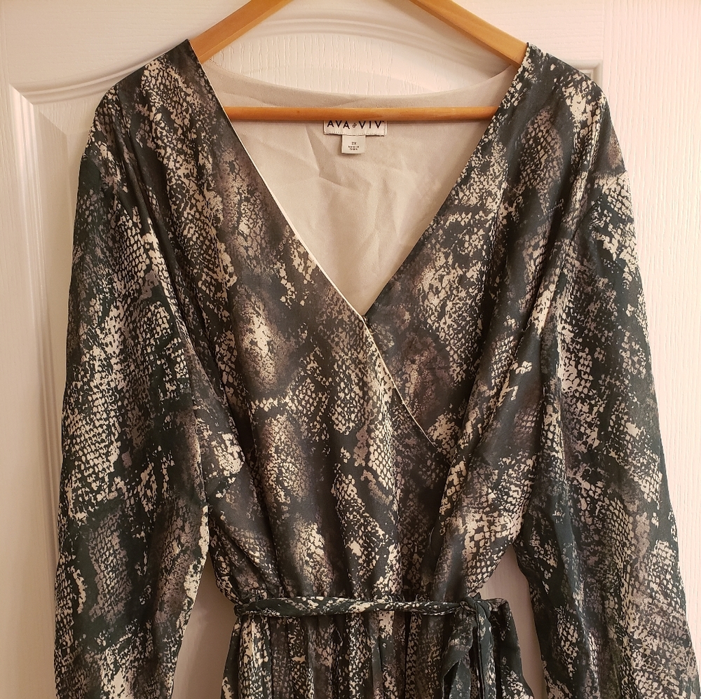 Long Sleeve Maxi Dress 2XL